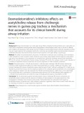 Dexmedetomidine’s inhibitory effects on acetylcholine release from cholinergic nerves in guinea pig trachea: A mechanism that accounts for its clinical benefit during airway irritation
