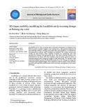 3D slopes stability modeling for landslide early warning design at Halong city area