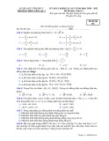 Đề thi học kì 2 môn Toán lớp 11 năm 2020-2021 có đáp án - Trường THPT Yên Lạc 2