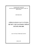 Luận văn Thạc sĩ Lịch sử: Chính sách đào tạo và sử dụng trí thức Việt Nam trong thời kỳ đổi mới (1986-2008)