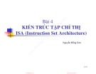 Bài giảng Kiến trúc máy tính và hệ điều hành: Bài 4 - Nguyễn Hồng Sơn