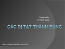 Bài giảng Các dị tật thành bụng