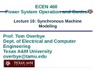 Lecture Power system operation and control - Lesson 10: Synchronous machine modeling