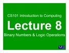 Lecture Introduction to computing - Lesson 8: Binary numbers & Logic operations