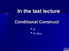 Lecture Introduction to Programming: Lesson 6