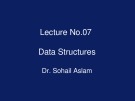 Lecture Data Structures: Lesson 7