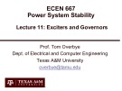 Lecture Power system stability - Lesson 11: Exciters and Governors