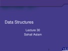 Lecture Data Structures: Lesson 30