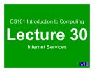 Lecture Introduction to computing - Lesson 30: Internet services