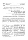 The impacts of corporate social responsibility (CSR) on the financial performance in small and medium sized enterprises in Phu Tho province