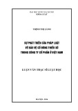 Luận văn Thạc sĩ Luật học: Sự phát triển của pháp luật về bảo vệ cổ đông thiểu số trong công ty cổ phần ở Việt Nam