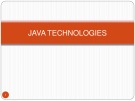 Lecture Java technologies: Introduction – Ho Dac Hung