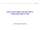 Bài giảng Phân tích thiết kế hệ thống: Những vân đề cơ bản - Nguyễn Anh Hào