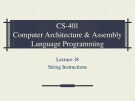 Lecture Computer Architecture and Assembly Language Programming - Lesson 18: String instructions