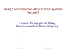 Lecture Design and Implementation of VLSI systems - Lesson 1: The big picture