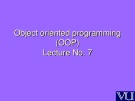 Lecture Object-Oriented programming - Lesson 7: Class