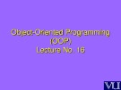 Lecture Object-Oriented programming - Lesson 16: Operator overloading