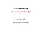 Lecture Introduction to Circuits for ECE - Lesson 40: DC-DC power converters