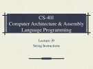 Lecture Computer Architecture and Assembly Language Programming - Lesson 19: String instructions