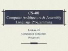 Lecture Computer Architecture and Assembly Language Programming - Lesson 45: Comparison with other processors