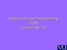 Lecture Object-Oriented programming - Lesson 22: Inheritance in classes