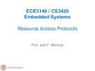 Lecture Embedded systems - Lesson 15: Resource access protocols