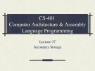 Lecture Computer Architecture and Assembly Language Programming - Lesson 37: Secondary storage