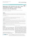 Rationing in the intensive care unit in case of full bed occupancy: A survey among intensive care unit physicians