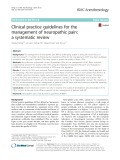 Clinical practice guidelines for the management of neuropathic pain: A systematic review