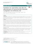 Ventilation by mask before and after the administration of neuromuscular blockade: A pragmatic non-inferiority trial