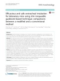 Efficacious and safe orotracheal intubation for laboratory mice using slim torqueable guidewire-based technique: Comparisons between a modified and a conventional method