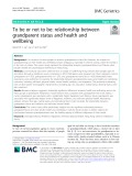 To be or not to be: Relationship between grandparent status and health and wellbeing