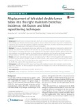Misplacement of left-sided double-lumen tubes into the right mainstem bronchus: Incidence, risk factors and blind repositioning techniques
