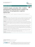 Cerebral oxygen saturation after multiple perioperative influential factors predicts the occurrence of postoperative cognitive dysfunction