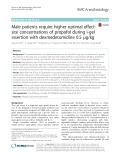 Male patients require higher optimal effectsite concentrations of propofol during i-gel insertion with dexmedetomidine 0.5 μg/kg