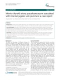 Inferior thyroid artery pseudoaneurysm associated with internal jugular vein puncture: A case report