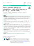 Disease-related disability burden: A comparison of seven chronic conditions in middle-aged and older adults