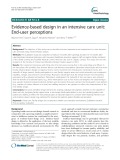 Evidence-based design in an intensive care unit: End-user perceptions