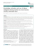 Knowledge, attitudes and use of labour analgesia among women at a low-income country antenatal clinic