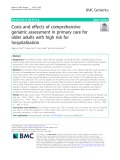 Costs and effects of comprehensive geriatric assessment in primary care for older adults with high risk for hospitalisation