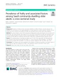 Prevalence of frailty and associated factors among Saudi community-dwelling older adults: A cross-sectional study