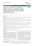 Dynamics of heart rate variability in patients with type 2 diabetes mellitus during spinal anaesthesia: Prospective observational study