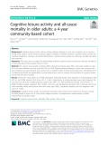 Cognitive leisure activity and all-cause mortality in older adults: A 4-year community-based cohort