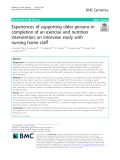 Experiences of supporting older persons in completion of an exercise and nutrition intervention: An interview study with nursing home staff