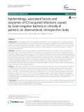 Epidemiology, associated factors and outcomes of ICU-acquired infections caused by Gram-negative bacteria in critically ill patients: An observational, retrospective study
