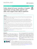 Frailty related all-cause mortality or hospital readmission among adults aged 65 and older with stage-B heart failure inpatients