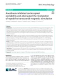 Anesthesia inhibited corticospinal excitability and attenuated the modulation of repetitive transcranial magnetic stimulation