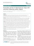Association of time in blood glucose range with outcomes following cardiac surgery
