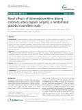 Renal effects of dexmedetomidine during coronary artery bypass surgery: A randomized placebo-controlled study