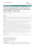 The role of plasma gelsolin in cardiopulmonary bypass induced acute lung injury in infants and young children: A pilot study